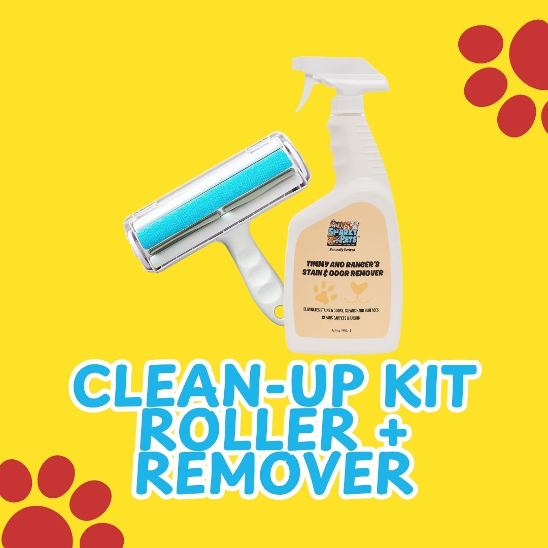 Snarky Pets Home Clean-Up Kit – Pet Hair Roller + Stain & Odor Remover Combo