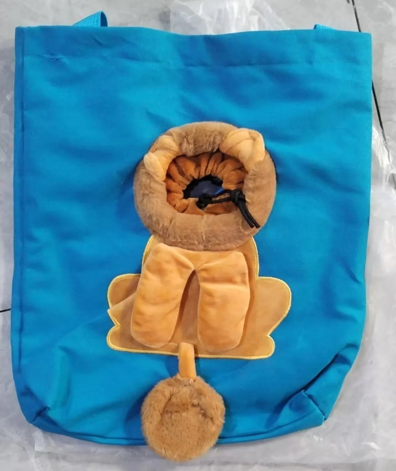 Pet Canvas Shoulder Bag Lion Shaped Cute Cat Carrier Portable Shoulder Carrying Bag Chest Cat Bag Outdoor Cat Tote