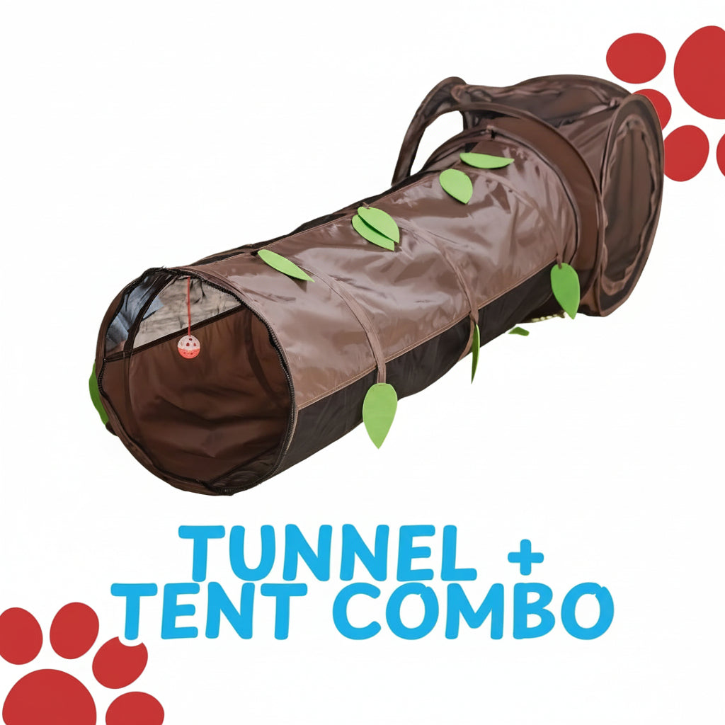 Chonky Cat Playground Set β Tunnel + Tent Combo for Maximum Zoomies