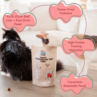 Rudy’s “I’m Begging for” Freeze-Dried Beef Liver Treats For Dogs