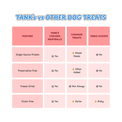 Tank’s Freeze Dried Chicken Meatball Dog Treats