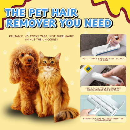 Pet Roller – The Ultimate Pet Hair Remover for Furniture, Carpets & Clothing