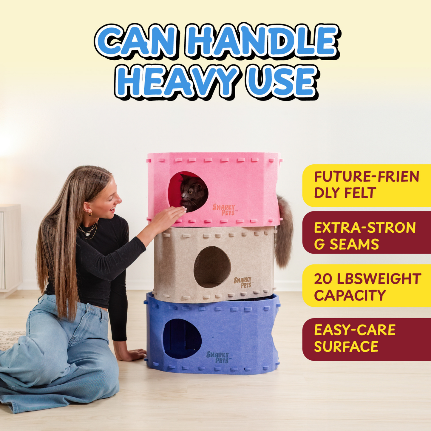 Tess & Liza Felt Cat Cave