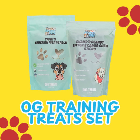 OG Training Treats Set – Chicken Meatballs and Peanut Butter Carob Sticks for Tasty Training Rewards
