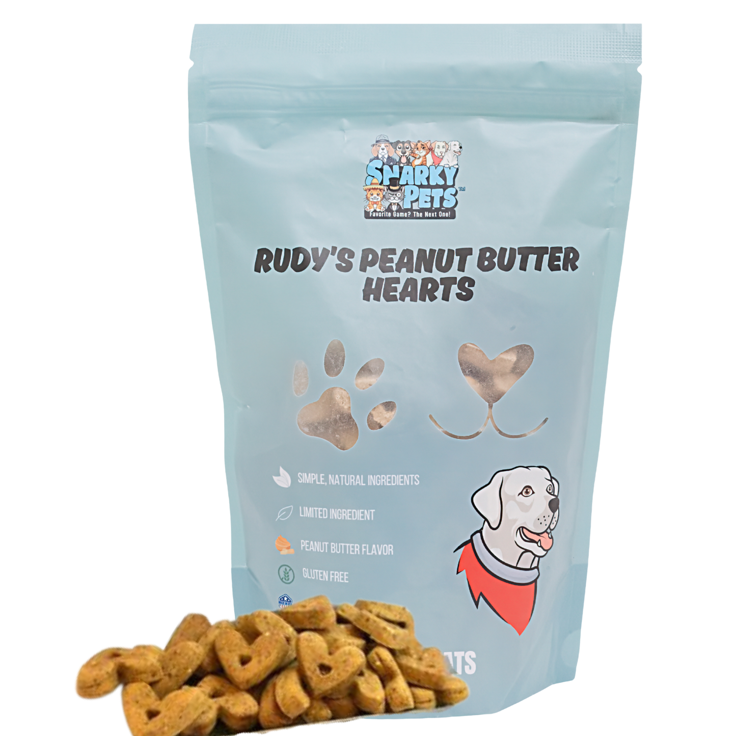 Rudy's Peanut Butter Hearts Crunchy Treats (8 oz, Crunchy Peanut Butter)