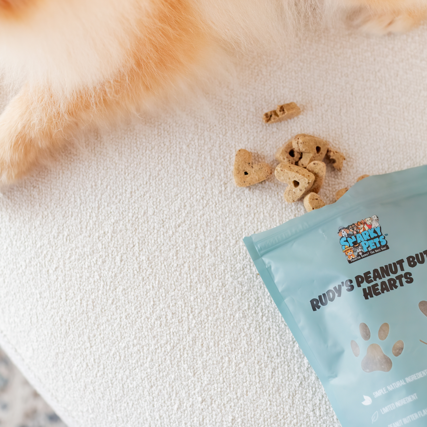 Rudy's Peanut Butter Hearts Crunchy Treats (8 oz, Crunchy Peanut Butter)