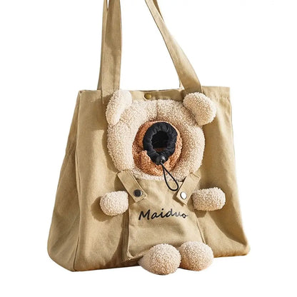 Cute Lion-shaped Pet Supplies Tote Puppy Messenger Bag Pet Knapsack Cat Shoulder Bag