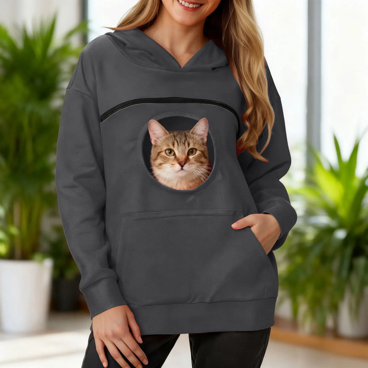 Oversized 2-in-1 Pet Carrier Kangaroo Pouch Hoodie Sweatshirt