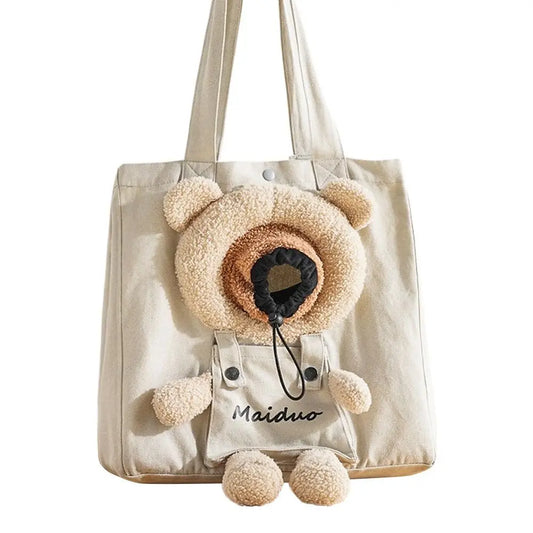 Cute Lion-shaped Pet Supplies Tote Puppy Messenger Bag Pet Knapsack Cat Shoulder Bag