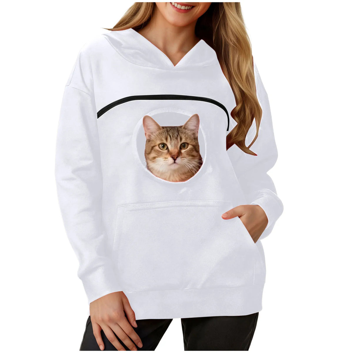 Oversized 2-in-1 Pet Carrier Kangaroo Pouch Hoodie Sweatshirt