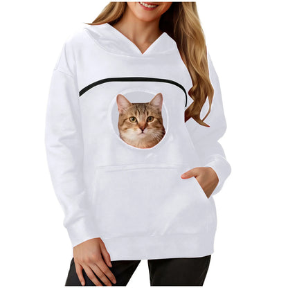 Oversized 2-in-1 Pet Carrier Kangaroo Pouch Hoodie Sweatshirt