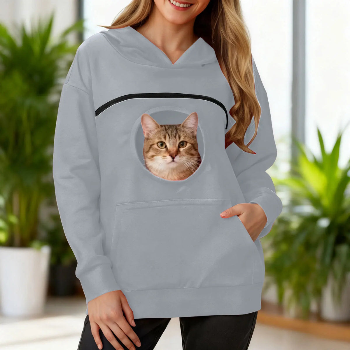 Oversized 2-in-1 Pet Carrier Kangaroo Pouch Hoodie Sweatshirt