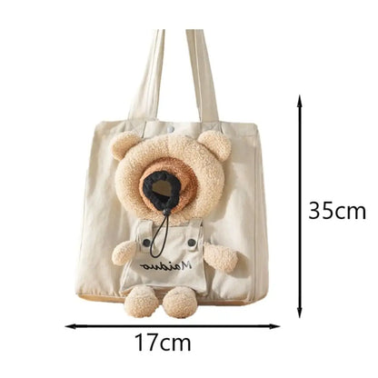 Cute Lion-shaped Pet Supplies Tote Puppy Messenger Bag Pet Knapsack Cat Shoulder Bag