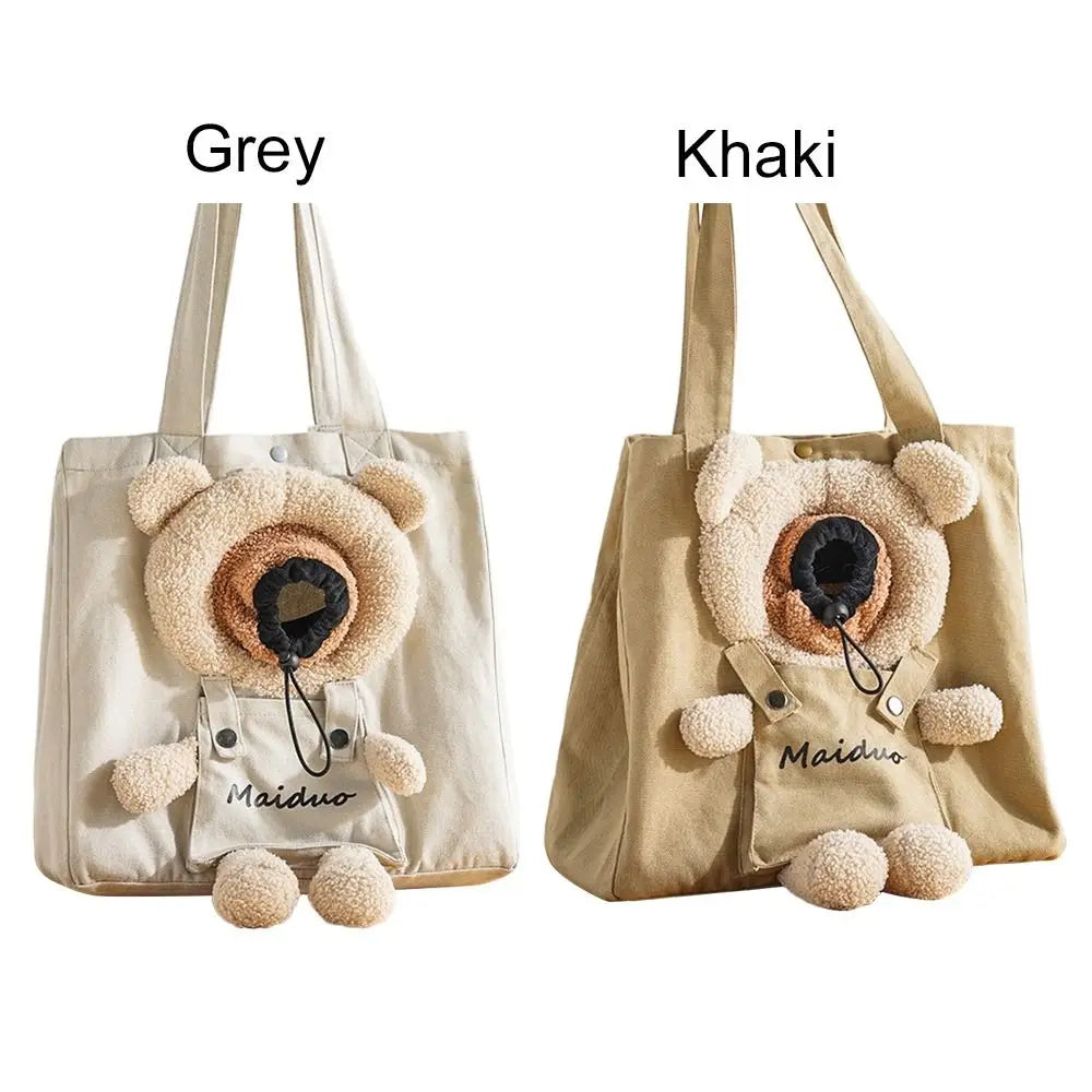 Cute Lion-shaped Pet Supplies Tote Puppy Messenger Bag Pet Knapsack Cat Shoulder Bag
