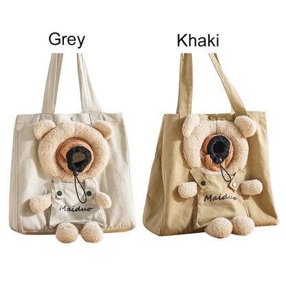 Cute Lion-shaped Pet Supplies Tote Puppy Messenger Bag Pet Knapsack Cat Shoulder Bag