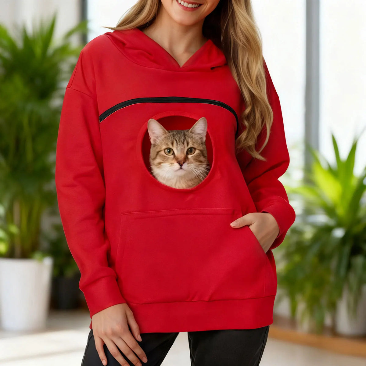 Oversized 2-in-1 Pet Carrier Kangaroo Pouch Hoodie Sweatshirt