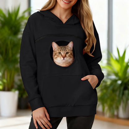 Oversized 2-in-1 Pet Carrier Kangaroo Pouch Hoodie Sweatshirt