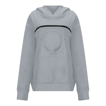 Oversized 2-in-1 Pet Carrier Kangaroo Pouch Hoodie Sweatshirt
