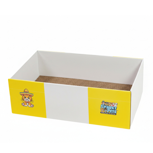 Timmy The Cat's Snarky Pets Large Cat Scratch Box - Flat Pack with one pad